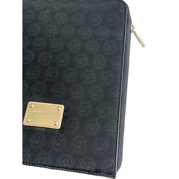 MICHAEL KORS Black Embossed Zip Tablet Padded Travel Case - Picture 5 of 9
